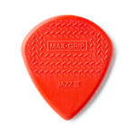 Uñetas Marca Jim Dunlop Modelo MAX-GRIP JAZZ III NYLON de 1.38 MM. Color Rojo
