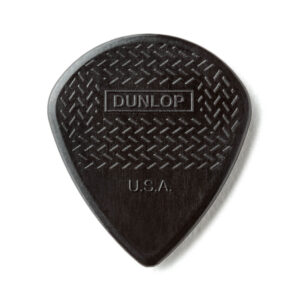Uñetas Marca Jim Dunlop Modelo MAX-GRIP JAZZ III STIFFO de 1.38 MM. Color dorado