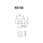 Retenedor de cuerdas de acero sellado largo GOTOH RG130 - Imagen 2
